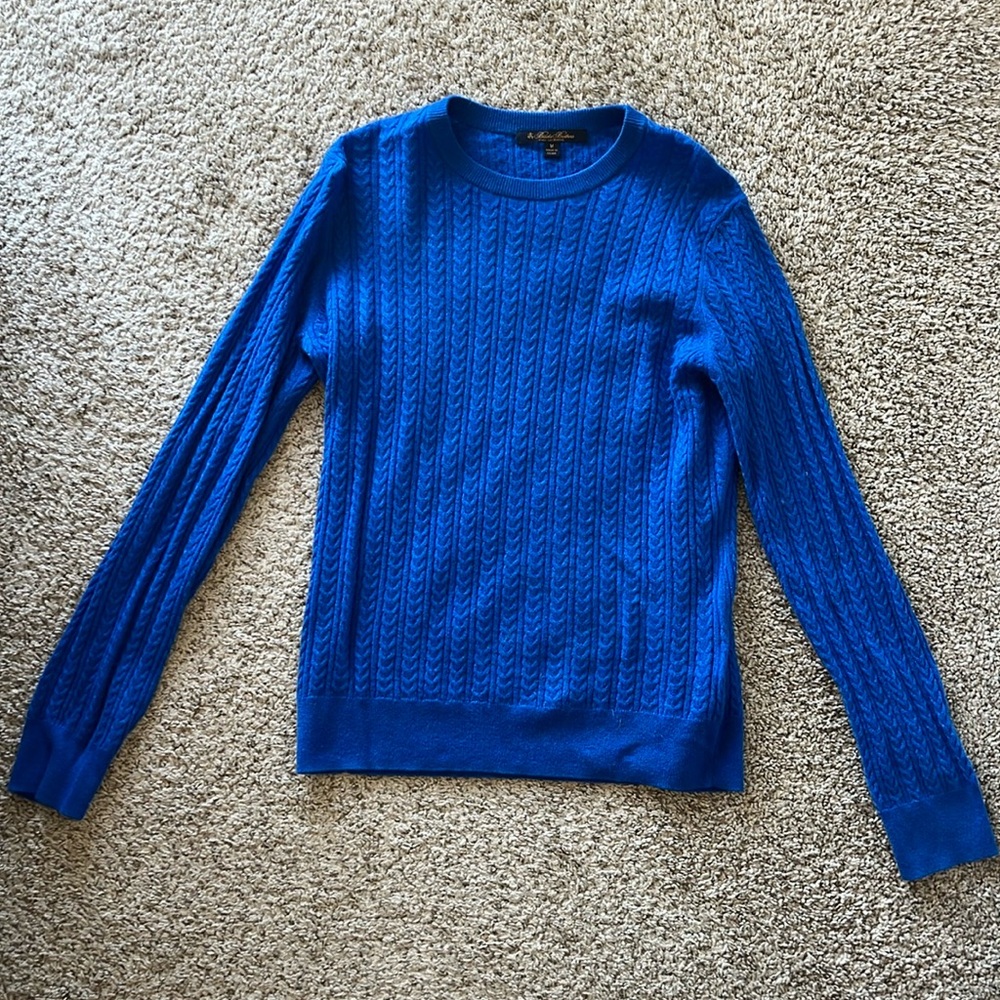 Blue Brooks Brothers Cashmere Sweater